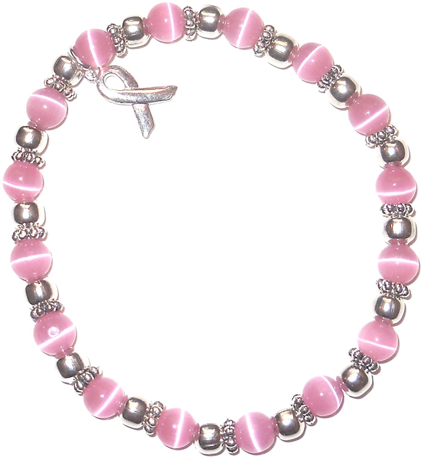 Breast Cancer Bead Bracelets