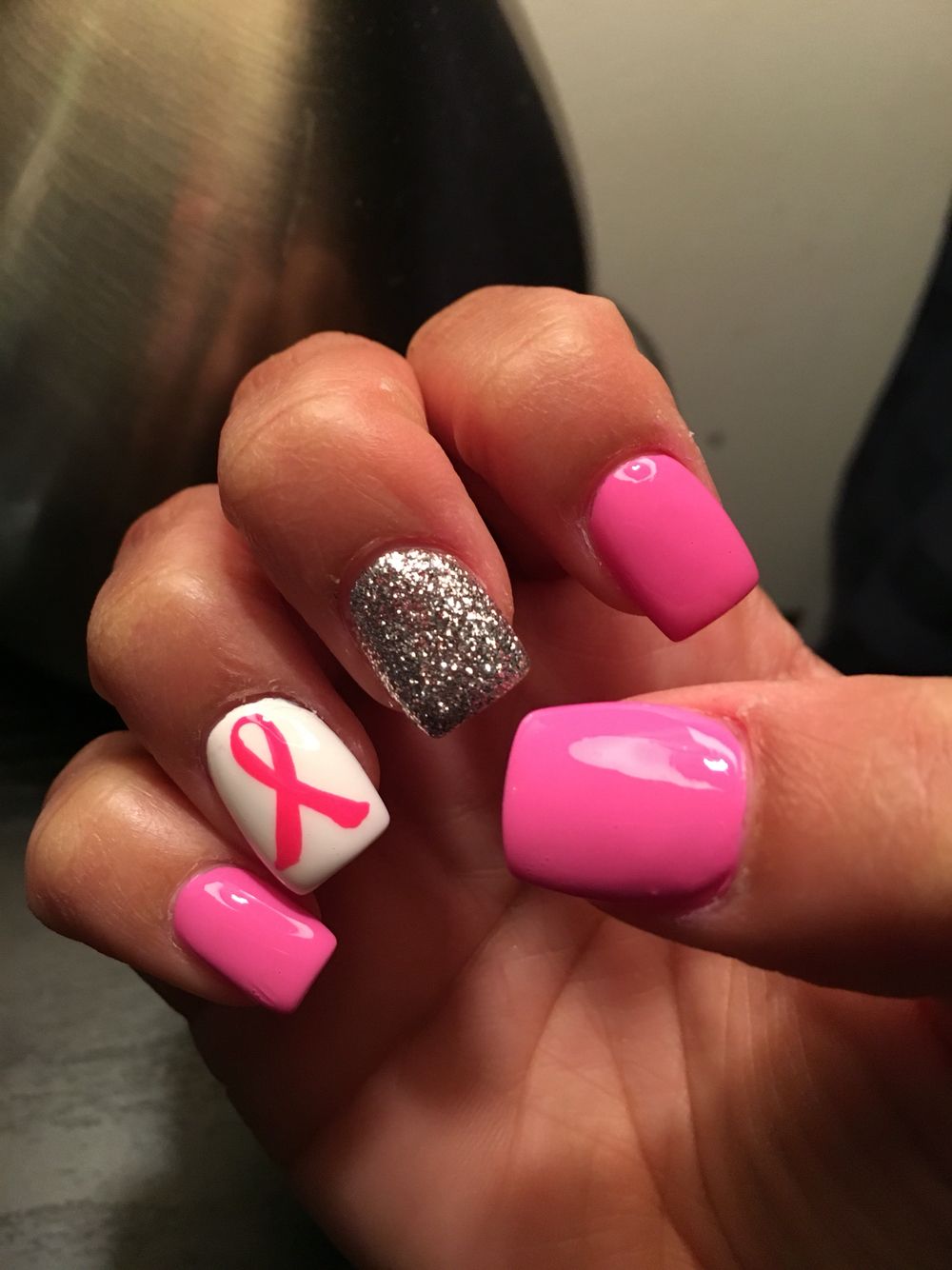 Breast Cancer Nails Pinterest